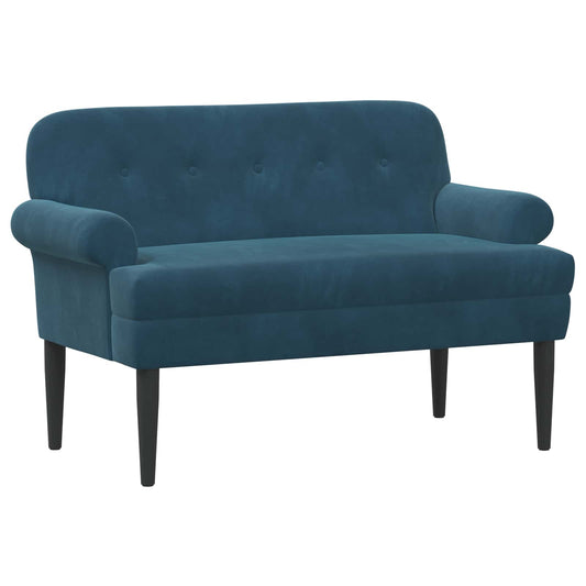 Loveseat with Button Tufted Blue 120 x 66 x 78 cm Velvet Loveseat with Button Tufted Blue 120 x 66 x 78 cm Velvet