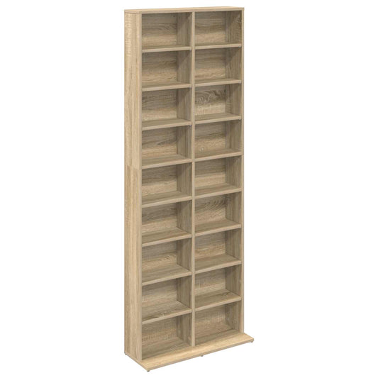 CD Cabinet Sonoma Oak 65 x 23.5 x 175 cm Engineered Wood CD Cabinet Sonoma Oak 65 x 23.5 x 175 cm Engineered Wood