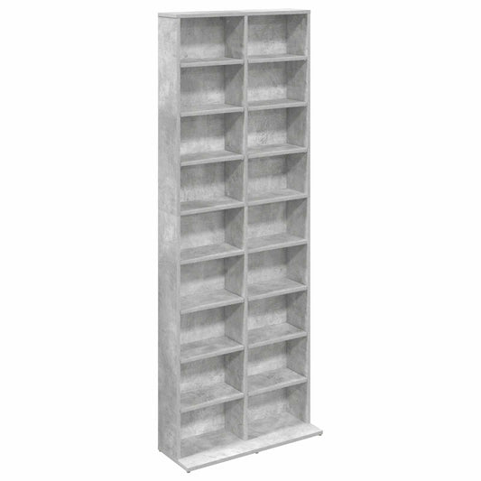 CD Cabinet Concrete Grey 65 x 23.5 x 175 cm Engineered Wood CD Cabinet Concrete Grey 65 x 23.5 x 175 cm Engineered Wood