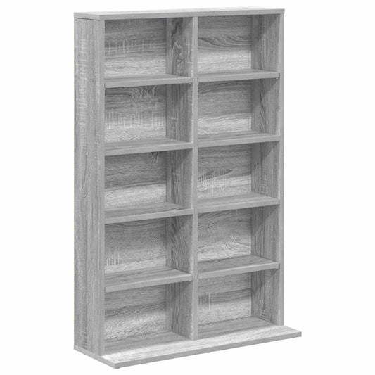 CD Cabinet Grey Sonoma 65 x 23.5 x 97.5 cm Engineered Wood CD Cabinet Grey Sonoma 65 x 23.5 x 97.5 cm Engineered Wood