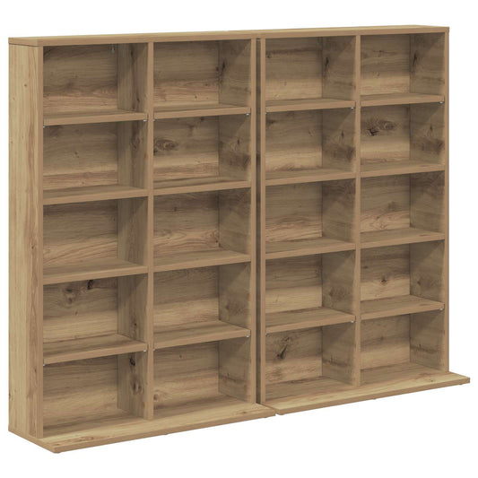 CD Cabinet 2 pcs Artisan Oak 65 x 23.5 x 97.5 cm CD Cabinet 2 pcs Artisan Oak 65 x 23.5 x 97.5 cm