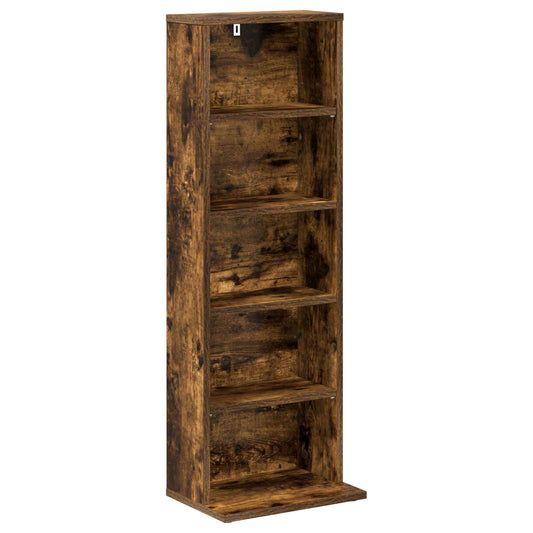 CD Cabinet Smoked Oak 33 x 23.5 x 97.5 cm Engineered Wood CD Cabinet Smoked Oak 33 x 23.5 x 97.5 cm Engineered Wood