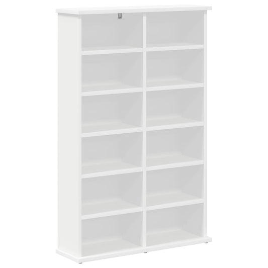 CD Cabinet White 60 x 17 x 92 cm Engineered Wood CD Cabinet White 60 x 17 x 92 cm Engineered Wood
