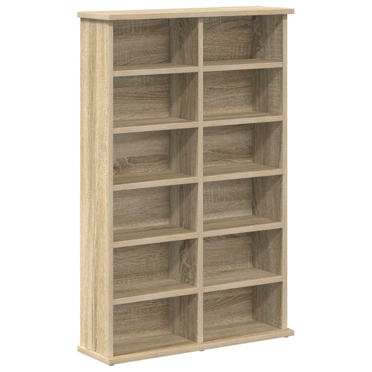 CD Cabinet Sonoma Oak 60 x 17 x 92 cm Engineered Wood CD Cabinet Sonoma Oak 60 x 17 x 92 cm Engineered Wood