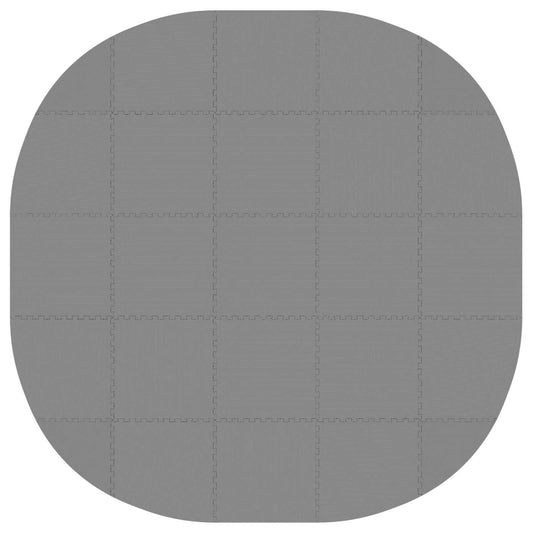 Pool Ground Mat 25 pcs Ø 292 cm Round EVA Foam Grey Pool Ground Mat 25 pcs Ø 292 cm Round EVA Foam Grey