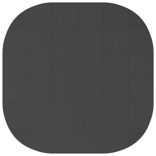 Pool Ground Mat 36 pcs Ø 350 cm Round EVA Foam Black Pool Ground Mat 36 pcs Ø 350 cm Round EVA Foam Black
