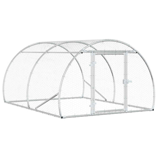 Chicken Coop Silver 200 x 150 x 100 cm Galvanised Steel Chicken Coop Silver 200 x 150 x 100 cm Galvanised Steel