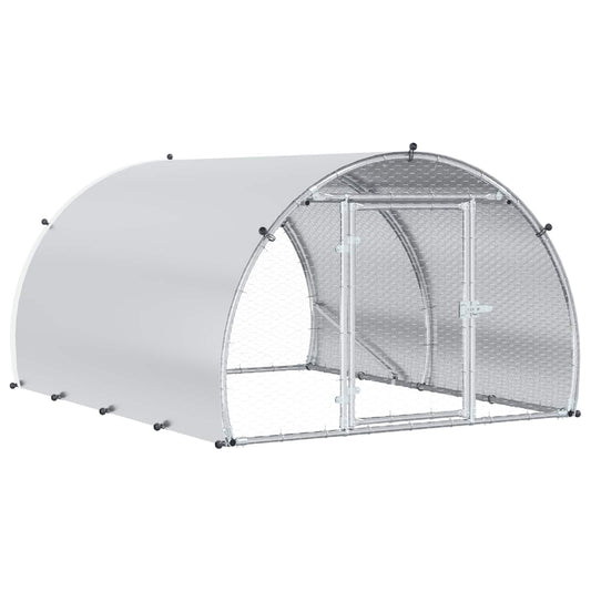 Chicken Coop Silver 200 x 150 x 100 cm Galvanised Steel Chicken Coop Silver 200 x 150 x 100 cm Galvanised Steel