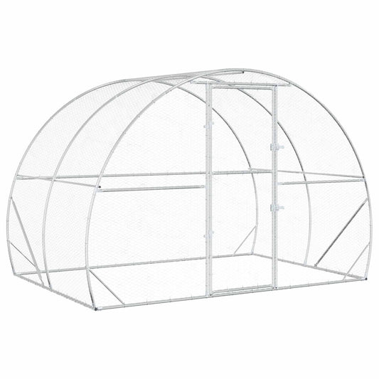 Chicken Coop Silver 200 x 300 x 200 cm Galvanised Steel Chicken Coop Silver 200 x 300 x 200 cm Galvanised Steel