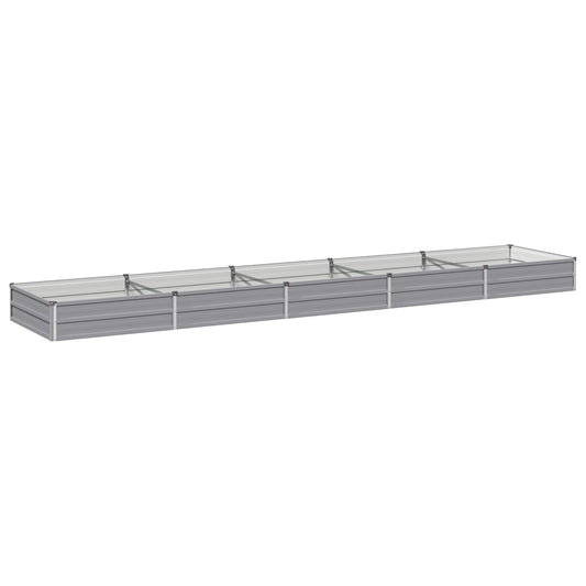 Raised Garden Bed Grey 400 x 80 x 24 cm cold-rolled steel Raised Garden Bed Grey 400 x 80 x 24 cm cold-rolled steel