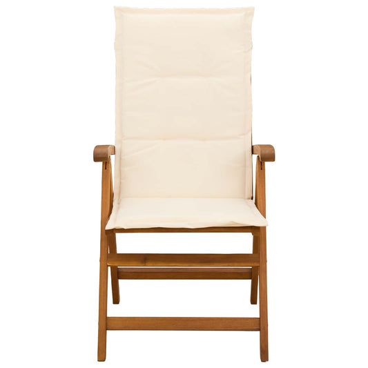 Reclining Garden Chairs 4 pcs Natural Solid Acacia Wood Reclining Garden Chairs 4 pcs Natural Solid Acacia Wood