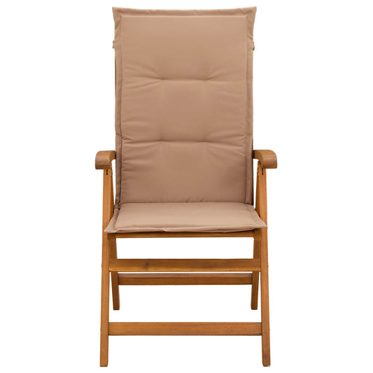 Reclining Garden Chairs 4 pcs Natural Solid Acacia Wood Reclining Garden Chairs 4 pcs Natural Solid Acacia Wood