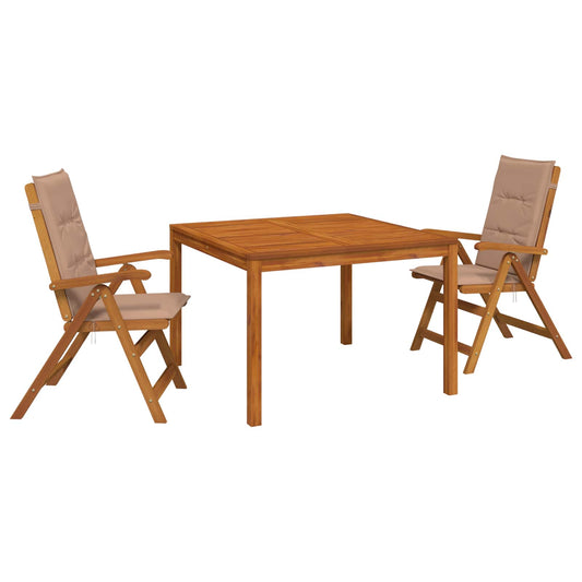 Garden Dining Set Natural Solid Acacia Wood Garden Dining Set Natural Solid Acacia Wood