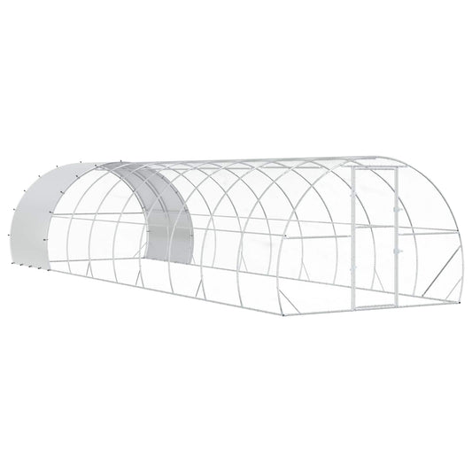 Chicken Coop Silver 1000 x 300 x 200 cm Galvanised Steel Chicken Coop Silver 1000 x 300 x 200 cm Galvanised Steel