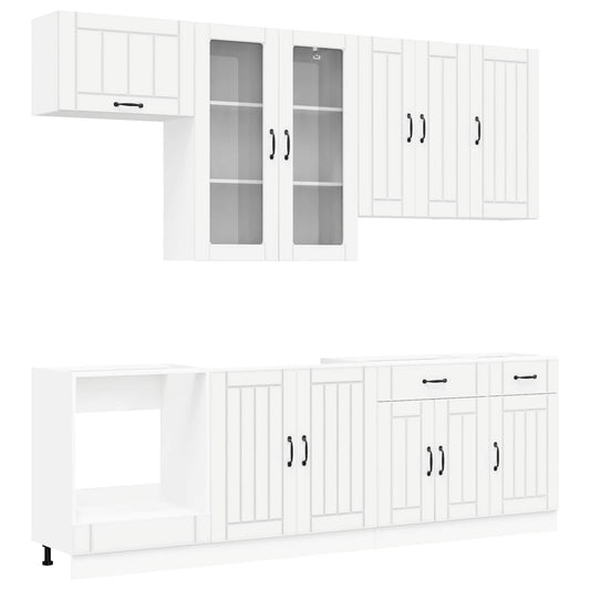 Kitchen Unit LUCCA 8 pcs White Engineered Wood Kitchen Unit LUCCA 8 pcs White Engineered Wood