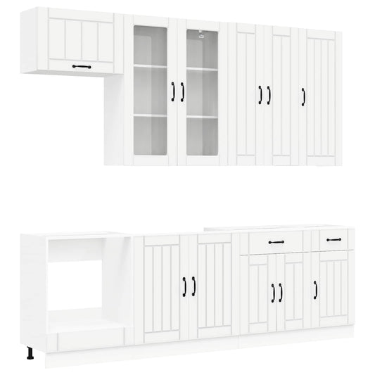 Kitchen Unit LUCCA 8 pcs White Engineered Wood Kitchen Unit LUCCA 8 pcs White Engineered Wood