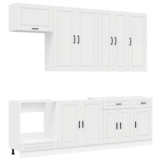 Kitchen Unit PORTO 8 pcs High Gloss White Engineered Wood Kitchen Unit PORTO 8 pcs High Gloss White Engineered Wood