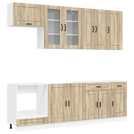 Kitchen Unit PORTO 8 pcs Sonoma Oak Engineered Wood Kitchen Unit PORTO 8 pcs Sonoma Oak Engineered Wood
