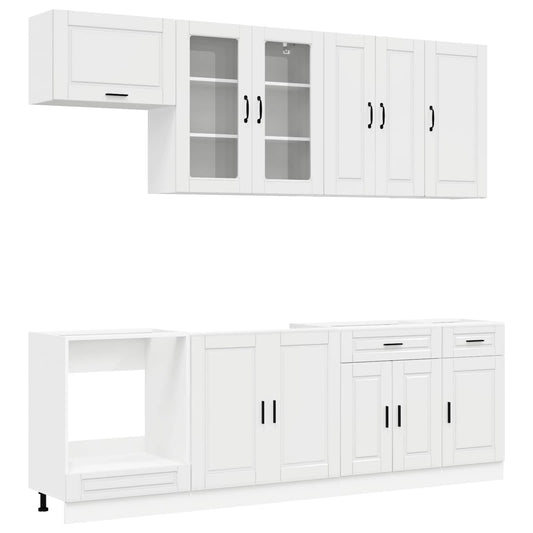 Kitchen Unit PORTO 8 pcs High Gloss White Engineered Wood Kitchen Unit PORTO 8 pcs High Gloss White Engineered Wood