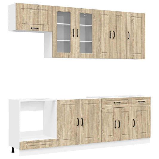 Kitchen Unit KALMAR 8 pcs Sonoma Oak Engineered Wood Kitchen Unit KALMAR 8 pcs Sonoma Oak Engineered Wood