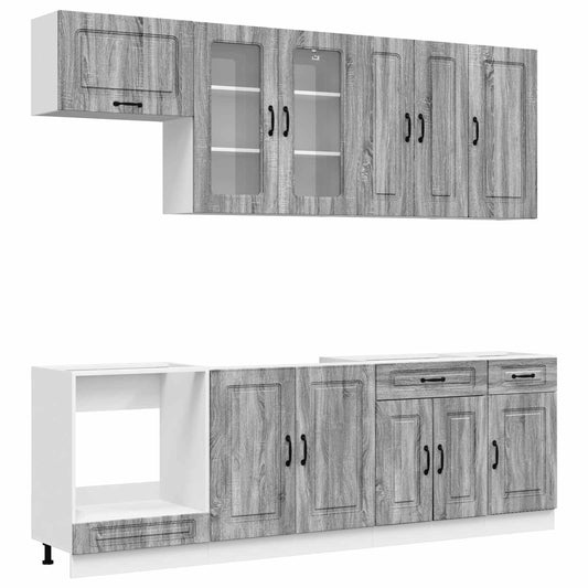 Kitchen Unit KALMAR 8 pcs Grey Sonoma Engineered Wood Kitchen Unit KALMAR 8 pcs Grey Sonoma Engineered Wood