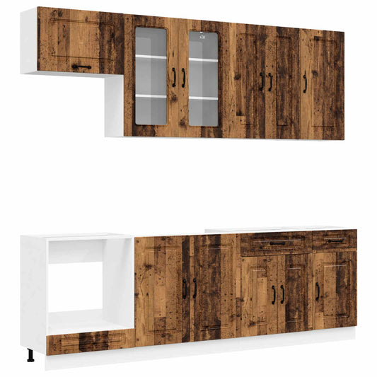 Kitchen Unit KALMAR 8 pcs Old Wood Engineered Wood Kitchen Unit KALMAR 8 pcs Old Wood Engineered Wood