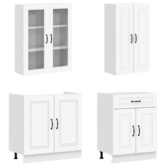 Kitchen Unit KALMAR 8 pcs White Engineered Wood Kitchen Unit KALMAR 8 pcs White Engineered Wood
