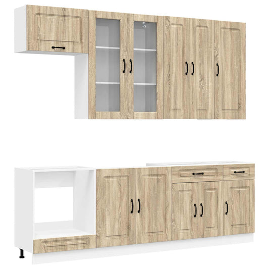 Kitchen Unit KALMAR 8 pcs Sonoma Oak Engineered Wood Kitchen Unit KALMAR 8 pcs Sonoma Oak Engineered Wood