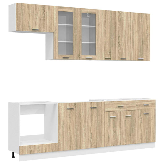 Kitchen Unit LYON 8 pcs Sonoma Oak Engineered Wood Kitchen Unit LYON 8 pcs Sonoma Oak Engineered Wood