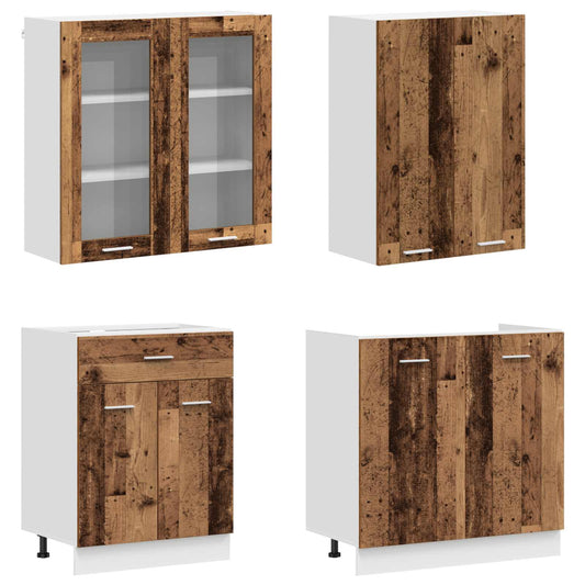 Kitchen Unit LYON 8 pcs Old Wood Engineered Wood Kitchen Unit LYON 8 pcs Old Wood Engineered Wood