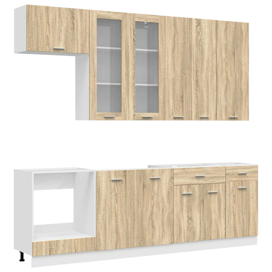Kitchen Unit LYON 8 pcs Sonoma Oak Engineered Wood Kitchen Unit LYON 8 pcs Sonoma Oak Engineered Wood