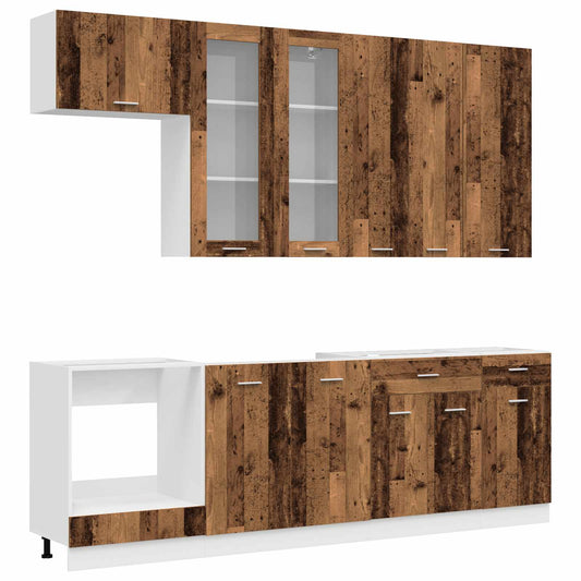 Kitchen Unit LYON 8 pcs Old Wood Engineered Wood Kitchen Unit LYON 8 pcs Old Wood Engineered Wood