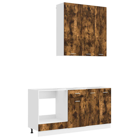 Kitchen Unit LYON 5 pcs Smoked Oak Engineered Wood Kitchen Unit LYON 5 pcs Smoked Oak Engineered Wood
