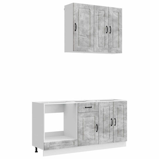Kitchen Unit KALMAR 5 pcs Concrete Grey Engineered Wood Kitchen Unit KALMAR 5 pcs Concrete Grey Engineered Wood