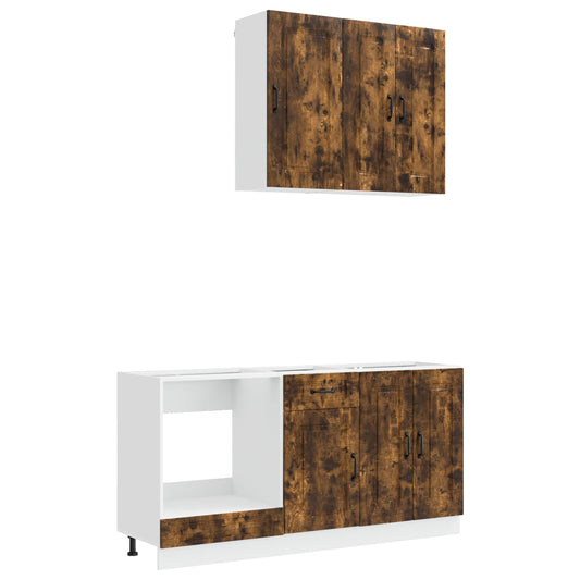 Kitchen Unit KALMAR 5 pcs Smoked Oak Engineered Wood Kitchen Unit KALMAR 5 pcs Smoked Oak Engineered Wood