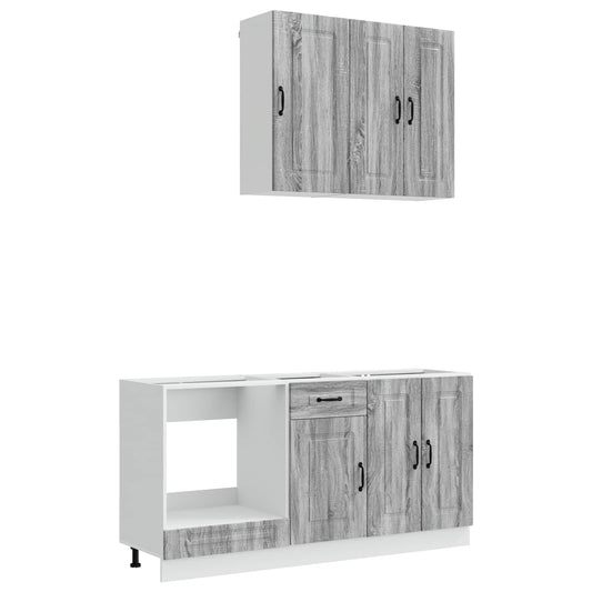 Kitchen Unit KALMAR 5 pcs Grey Sonoma Engineered Wood Kitchen Unit KALMAR 5 pcs Grey Sonoma Engineered Wood