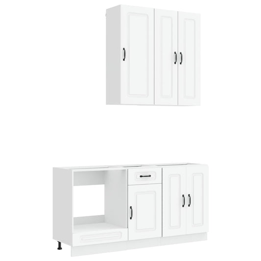 Kitchen Unit KALMAR 5 pcs White Engineered Wood Kitchen Unit KALMAR 5 pcs White Engineered Wood