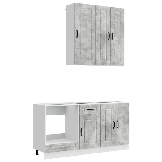 Kitchen Unit KALMAR 5 pcs Concrete Grey Engineered Wood Kitchen Unit KALMAR 5 pcs Concrete Grey Engineered Wood