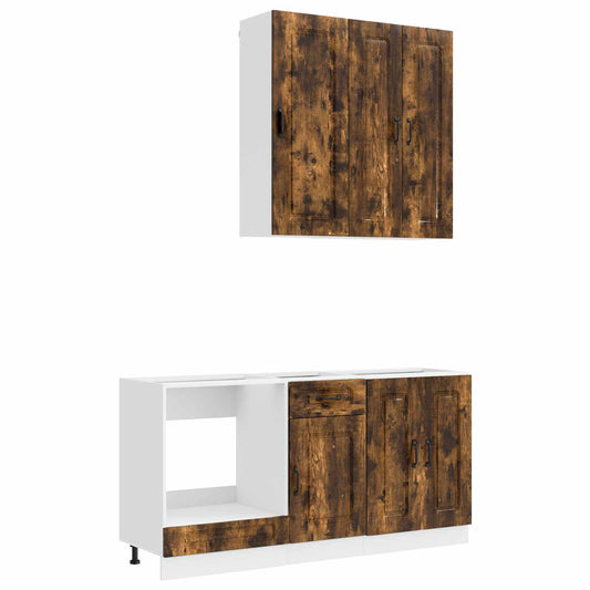 Kitchen Unit KALMAR 5 pcs Smoked Oak Engineered Wood Kitchen Unit KALMAR 5 pcs Smoked Oak Engineered Wood