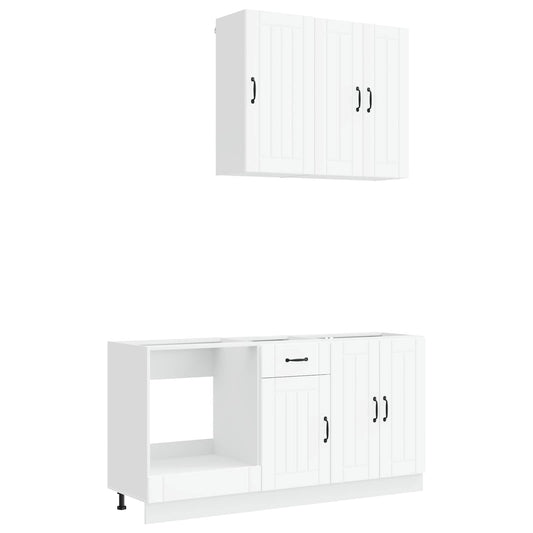 Kitchen Unit LUCCA 5 pcs White Engineered Wood Kitchen Unit LUCCA 5 pcs White Engineered Wood