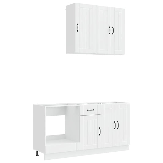 Kitchen Unit LUCCA 5 pcs High Gloss White Engineered Wood Kitchen Unit LUCCA 5 pcs High Gloss White Engineered Wood
