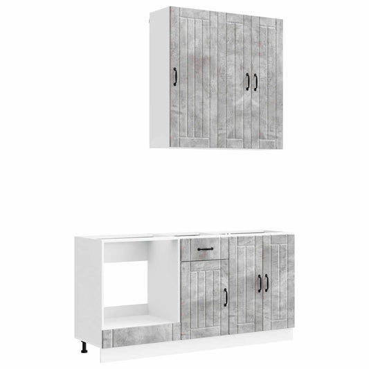 Kitchen Unit LUCCA 5 pcs Concrete Grey Engineered Wood Kitchen Unit LUCCA 5 pcs Concrete Grey Engineered Wood