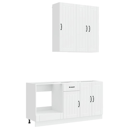 Kitchen Unit LUCCA 5 pcs High Gloss White Engineered Wood Kitchen Unit LUCCA 5 pcs High Gloss White Engineered Wood