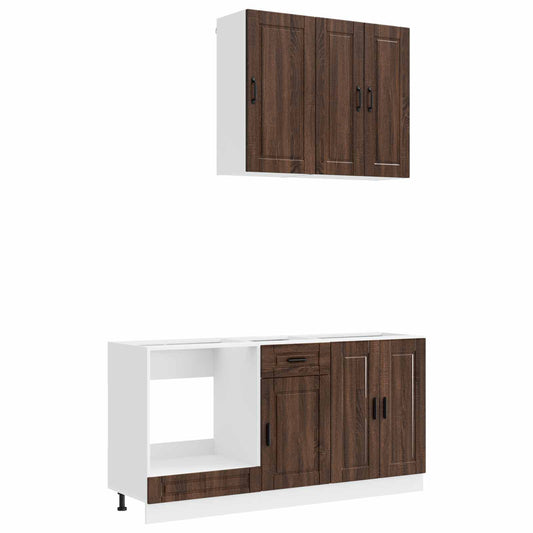 Kitchen Unit PORTO 5 pcs Brown Oak Engineered Wood Kitchen Unit PORTO 5 pcs Brown Oak Engineered Wood