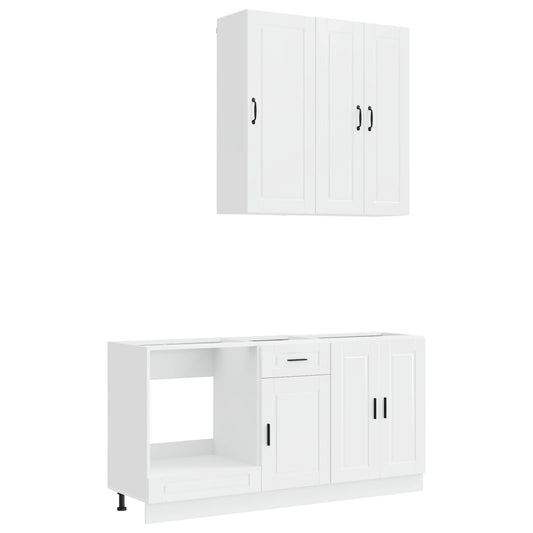 Kitchen Unit PORTO 5 pcs High Gloss White Engineered Wood Kitchen Unit PORTO 5 pcs High Gloss White Engineered Wood