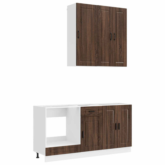 Kitchen Unit PORTO 5 pcs Brown Oak Engineered Wood Kitchen Unit PORTO 5 pcs Brown Oak Engineered Wood