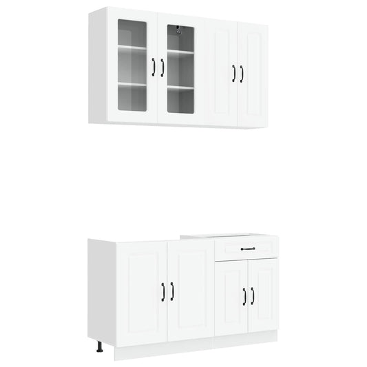 Kitchen Unit KALMAR 4 pcs White Engineered Wood Kitchen Unit KALMAR 4 pcs White Engineered Wood