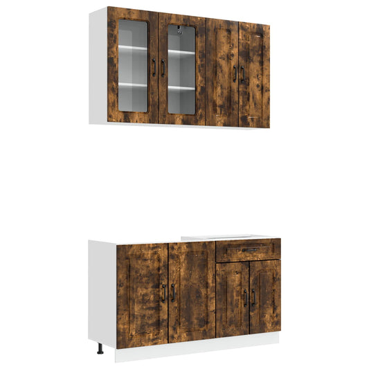 Kitchen Unit KALMAR 4 pcs Smoked Oak Engineered Wood Kitchen Unit KALMAR 4 pcs Smoked Oak Engineered Wood