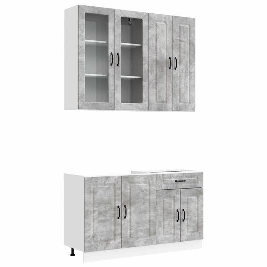 Kitchen Unit KALMAR 4 pcs Concrete Grey Engineered Wood Kitchen Unit KALMAR 4 pcs Concrete Grey Engineered Wood