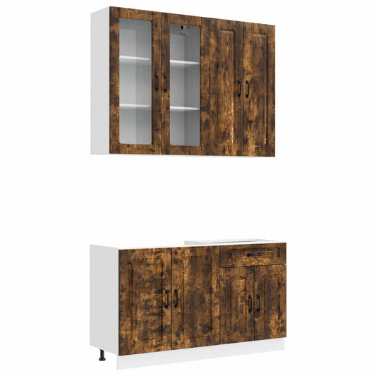 Kitchen Unit KALMAR 4 pcs Smoked Oak Engineered Wood Kitchen Unit KALMAR 4 pcs Smoked Oak Engineered Wood